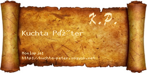 Kuchta Péter névjegykártya